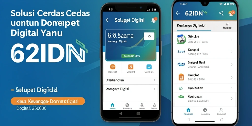 Tampilan antarmuka aplikasi 62IDN yang intuitif dan modern.