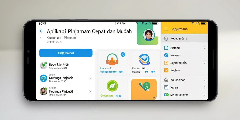 Antarmuka aplikasi 8055 yang menarik dan user-friendly.