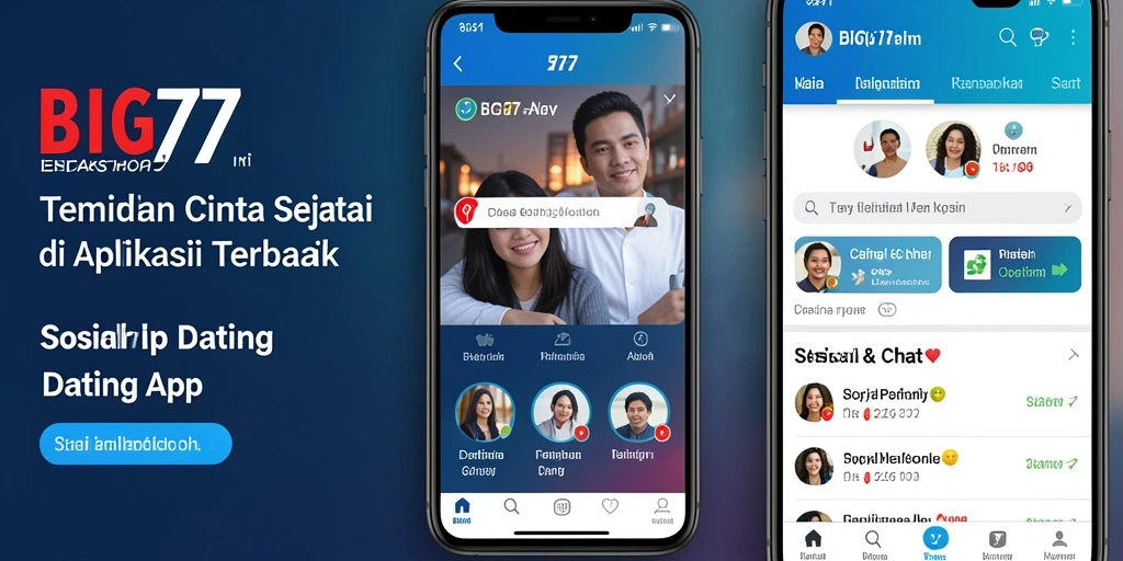 Tampilan antarmuka aplikasi BIG77 dengan fitur dating yang mudah digunakan.