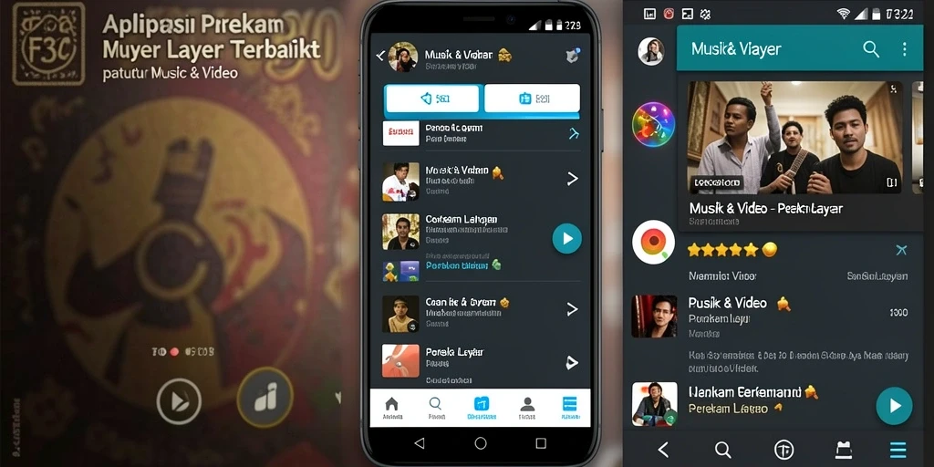 Antarmuka F32 dengan fitur perekaman layar yang intuitif.