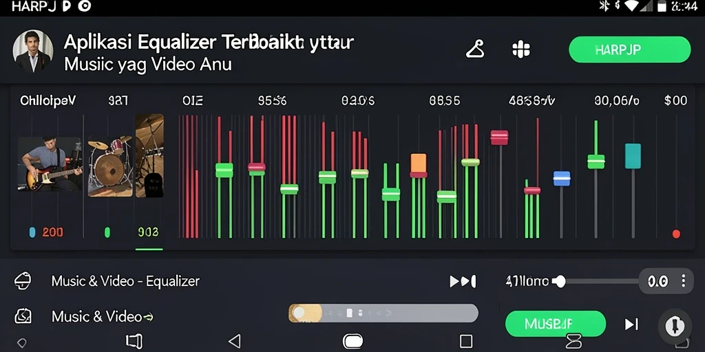 Antarmuka aplikasi HARAPJP yang intuitif untuk kontrol Equalizer.