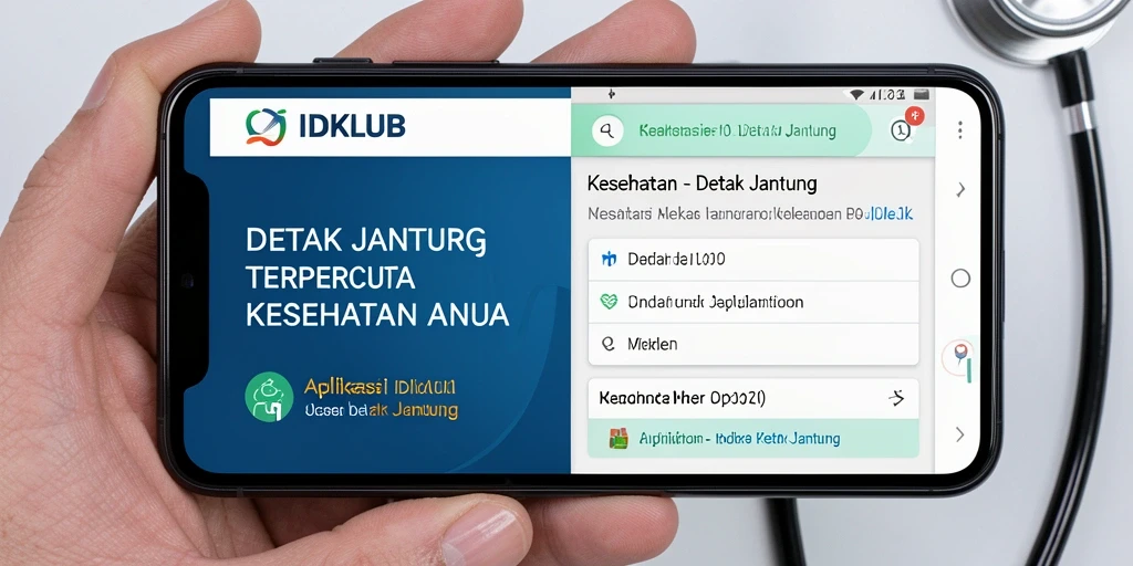 Tampilan antarmuka aplikasi Detak Jantung IDKLUB yang intuitif.