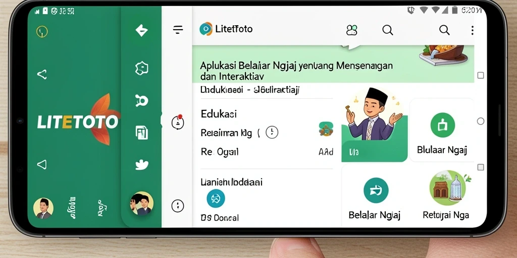 Antarmuka LITETOTO yang menarik dan ramah pengguna.