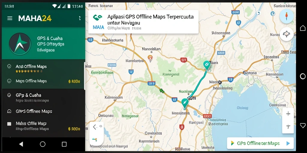 Antarmuka MAHA24 yang sederhana dan fungsional untuk GPS Offline Maps.