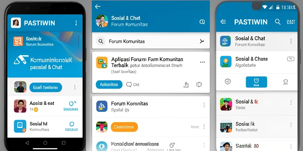 Antarmuka PASTIWIN yang menarik untuk forum komunitas.